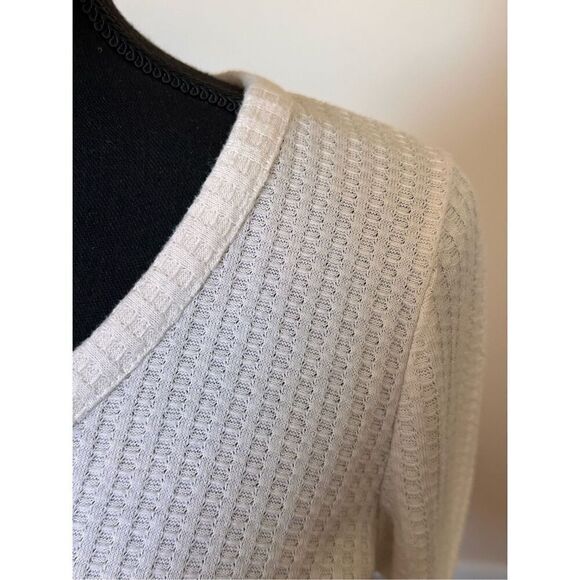 Chaser Women's Ivory/White Henley Thermal Polyester/Rayon/Spandex Sz Small - Picture 8 of 9